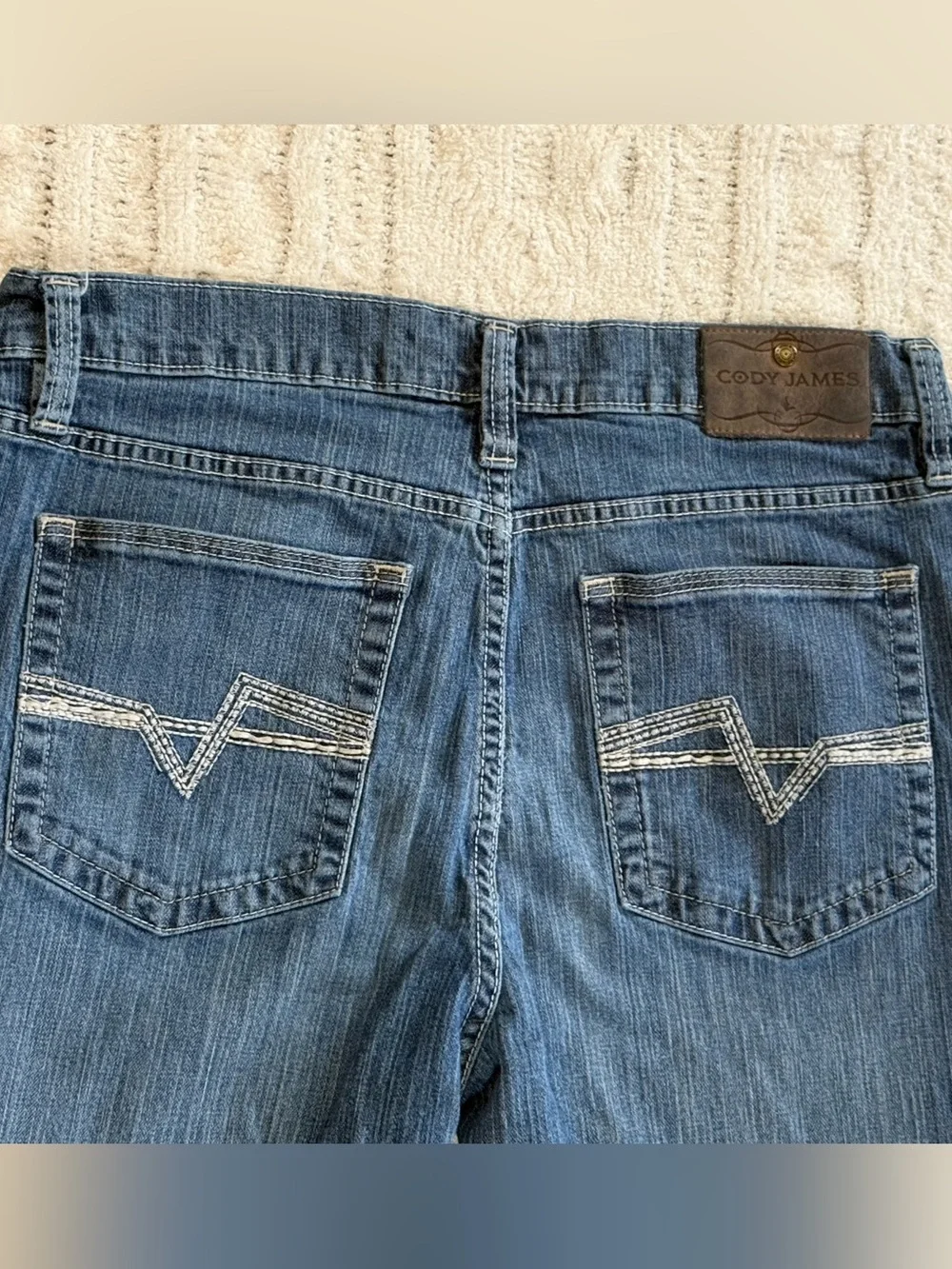 Cody James Straight Leg Jeans Medium Wash Western Denim Size 34x32